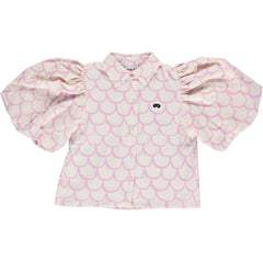Pink Lavender Scales Pleated Blouse