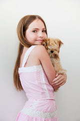 Skylar Pink Heart & Lace Tank Top