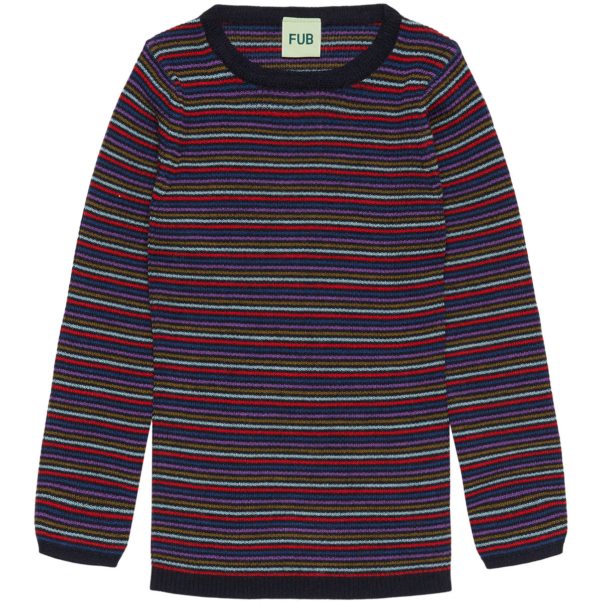 The Rib Blouse from FUB featuring a classic rib-knit structure, long sleeves, a slim fit, and narrow ribbed trims.