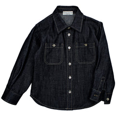 Babe & Tess The Denim Chemise Shirt denim button-up with contrast stitching and chest pockets