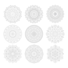 Mandala Coloring Sheets - Deluxe 110lb Paper, Artist Quality