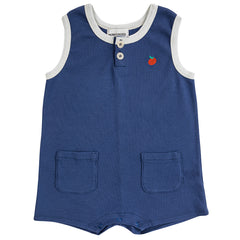 The Baby Tomato Playsuit from Bobo Choses. Designed with sleeveless, front button fastening, crotch snap fastening