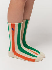Vertical Stripes Long Socks