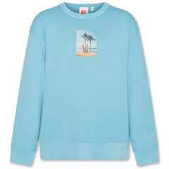 The Oscar Sweater Beach from AO76. Small old-school print in front, same in large on the back.