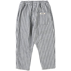 Indigo Herringbone Striped Pants