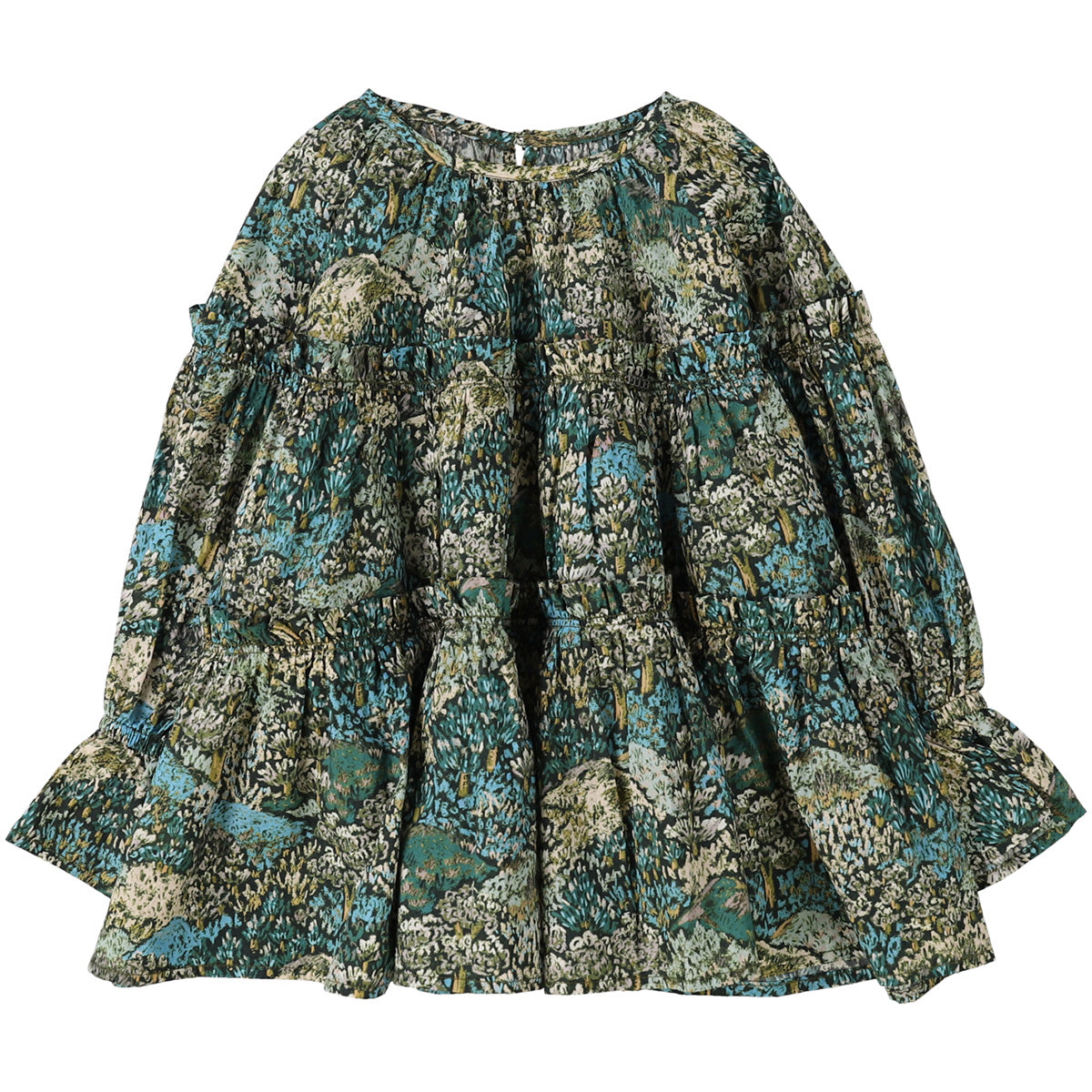 The Darley Hillside Blouse from Fith. Loose, flowy blouse with an allover forest-inspired print.