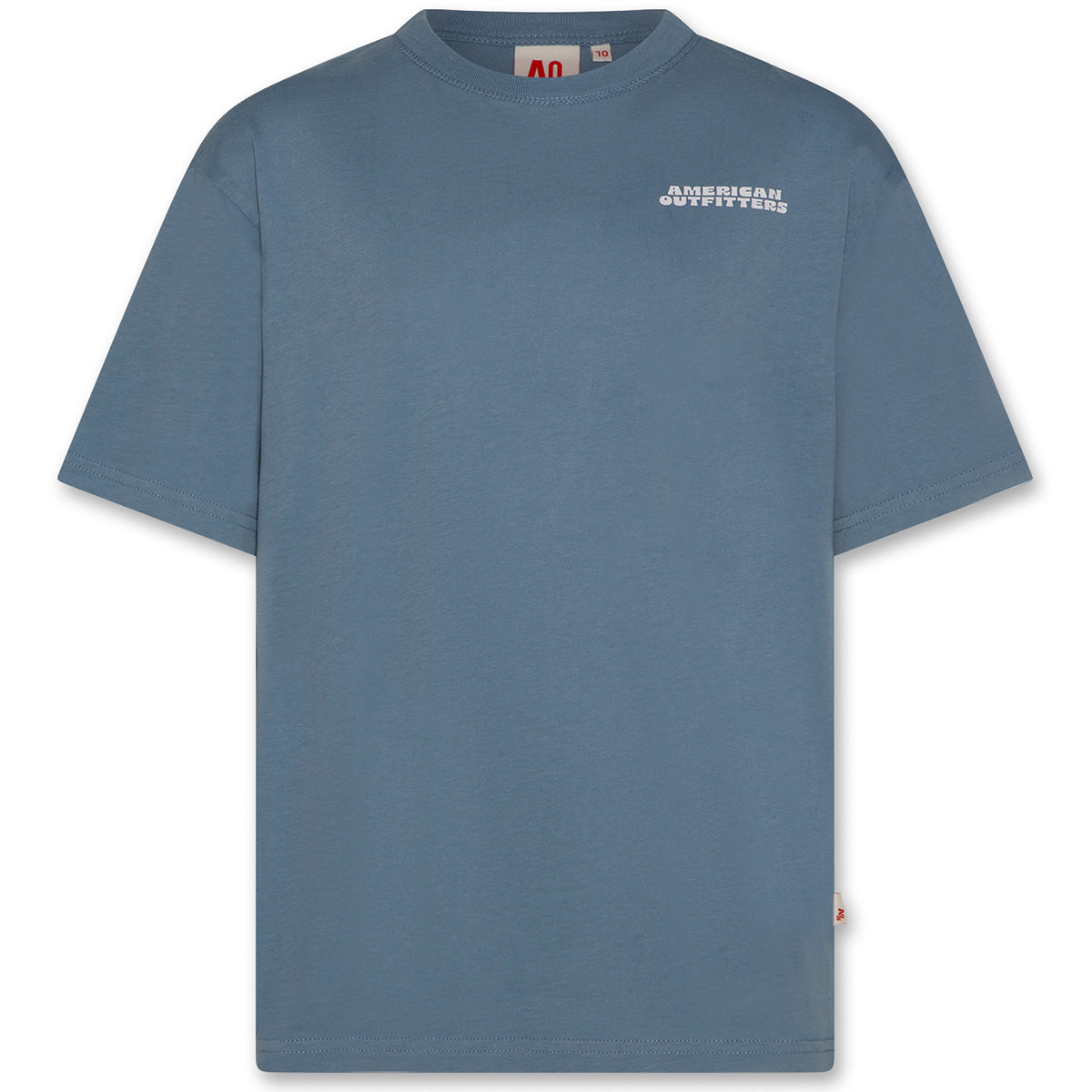 The Silas Tee Burger SP by AO76, blue short-sleeve T-shirt with a clean front and small American Outfitters text.