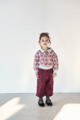 Vintage Flower Collar Knit Top