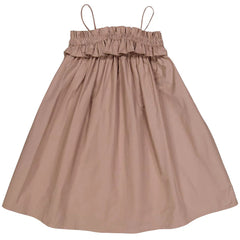 Pale Rose Sleeveless Dress from Christina Rohde. A dress featuring delicate spaghetti straps, a ruffled elastic neckline.