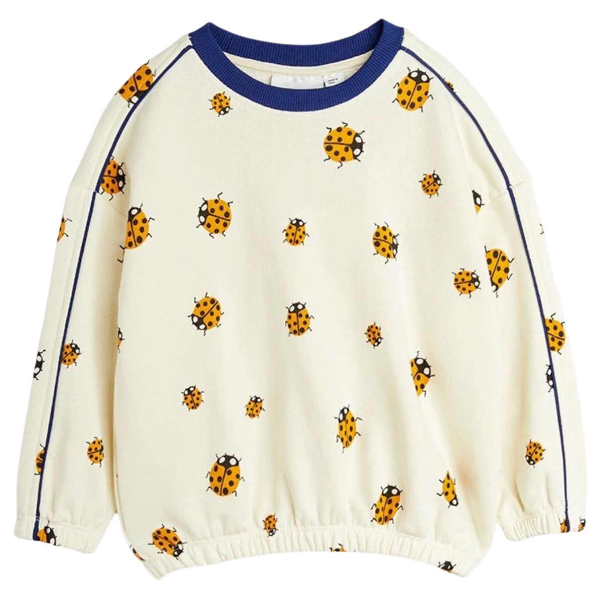 The Ladybug Sweatshirt from Mini Rodini. Sweatshirt in an all over ladybug print with dropped shoulders