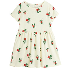Lingonberries Short Sleeve Dress from Mini Rodini. Short sleeved dress with an all-over Lingonberries pattern.