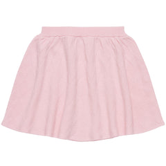 The Harlekin Skirt from FUB featuring a geometric harlequin knit pattern and a wide elasticated waistband silhouette.
