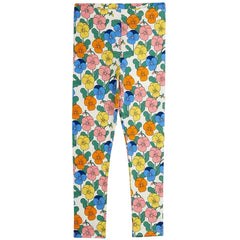 Violas Leggings by Mini Rodini with all-over floral print and elastic waist.