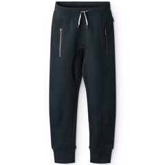 Ashton sweatpants from Molo is a pair of dark blue sweatpants in a loose fit with a wide elastic waist and a comfortable fit.