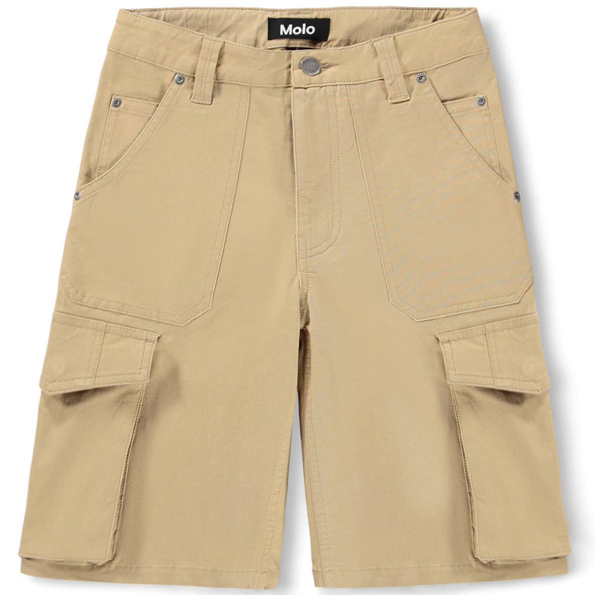 Alt Shorts from Molo in beige with cargo pockets, knee-length fit, button closure, and durable everyday style