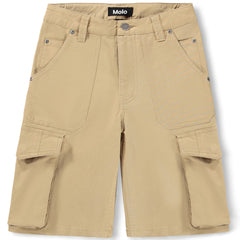 Alt Shorts from Molo in beige with cargo pockets, knee-length fit, button closure, and durable everyday style