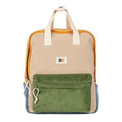 Corduroy Color Block Schoolbag