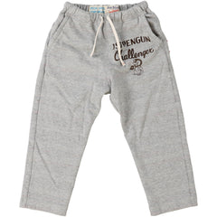 The Inlay Striped Pennie Pants from Denim Dungaree with text print, penguin graphic, and drawstring waist.