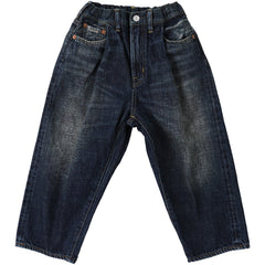 The Air Denim Scribble Easy Pants from Denim Dungaree. Classic dark indigo denim pants for women.