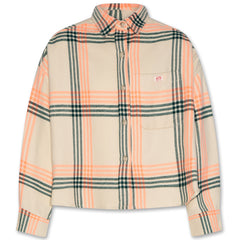AO76 The Bini Shirt Stromae plaid brushed overshirt with chest pocket and button front for kids casual layering