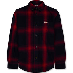AO76 The Frank Shirt Groenewoud kids plaid button-down shirt with chest pocket and long sleeves