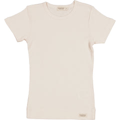 The Plain Tee from MarMar Copenhagen. Plain short-sleeved t-shirt. Rib knitted. Soft, stretchy