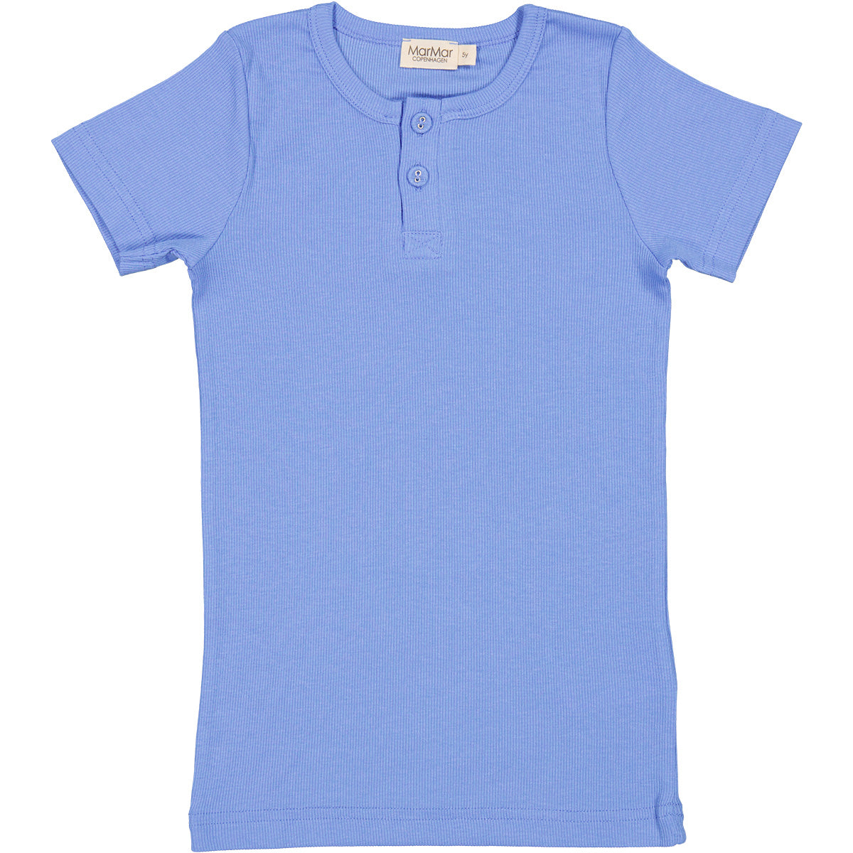 The Henley Tee from MarMar Copenhagen. Short-sleeved t-shirt with buttons. Rib knitted Soft, stretchy and comfortable to wear