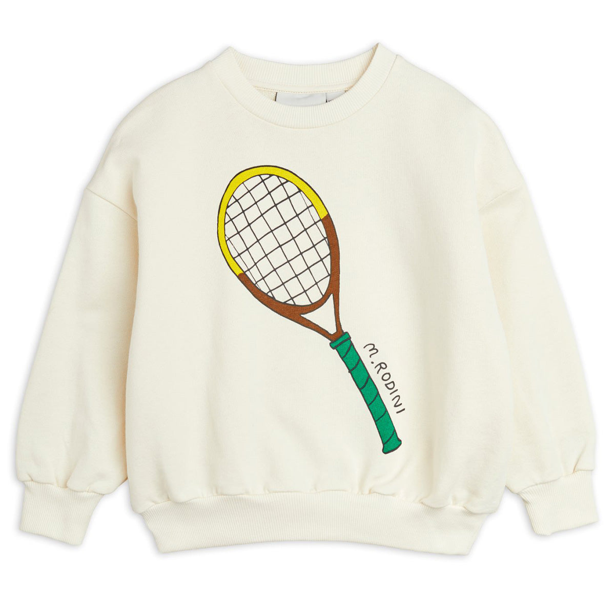 The Tennis Sweatshirt from Mini Rodini. Tennis print, Ribbed collar, Dropped shoulders for a relaxed fit