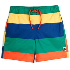The Stripe Swim Shorts from Mini Rodini. Swim shorts made from 100 % recycled polyester