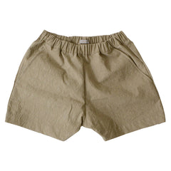 The Sage Shorts from Makie. Two side pockets. Light gray check side pockets’ lining