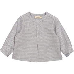 The Totoro Shirt from MarMar Copenhagen with a classic checkered pattern. Features a round neckline, front button closure.
