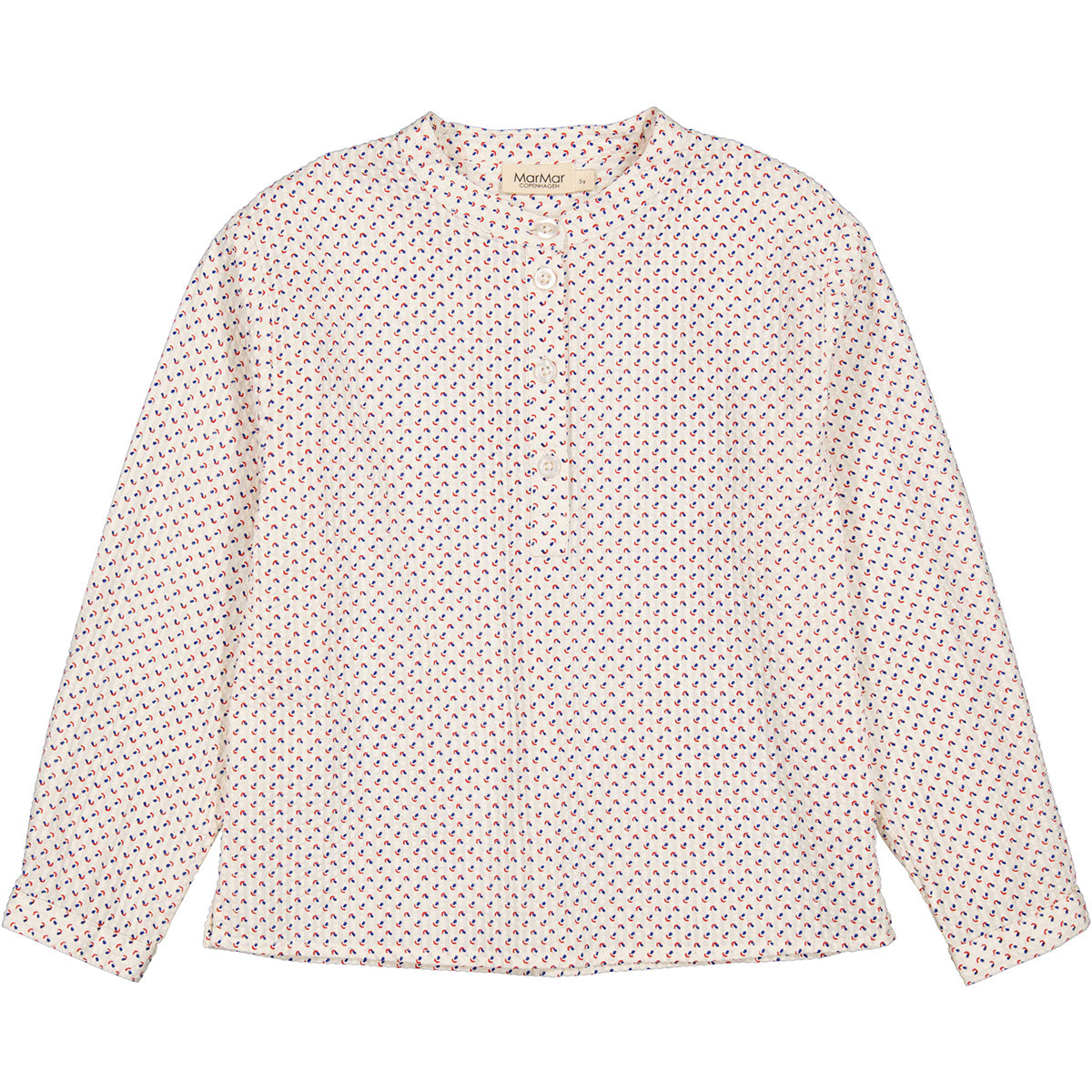 The Tokyo Shirt from MarMar Copenhagen features a delicate all-over print with a classic button-up front