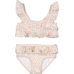 The Swira Bikini from MarMar Copenhagen. Bikini set with fine ruffle details, floral print and picot edges.