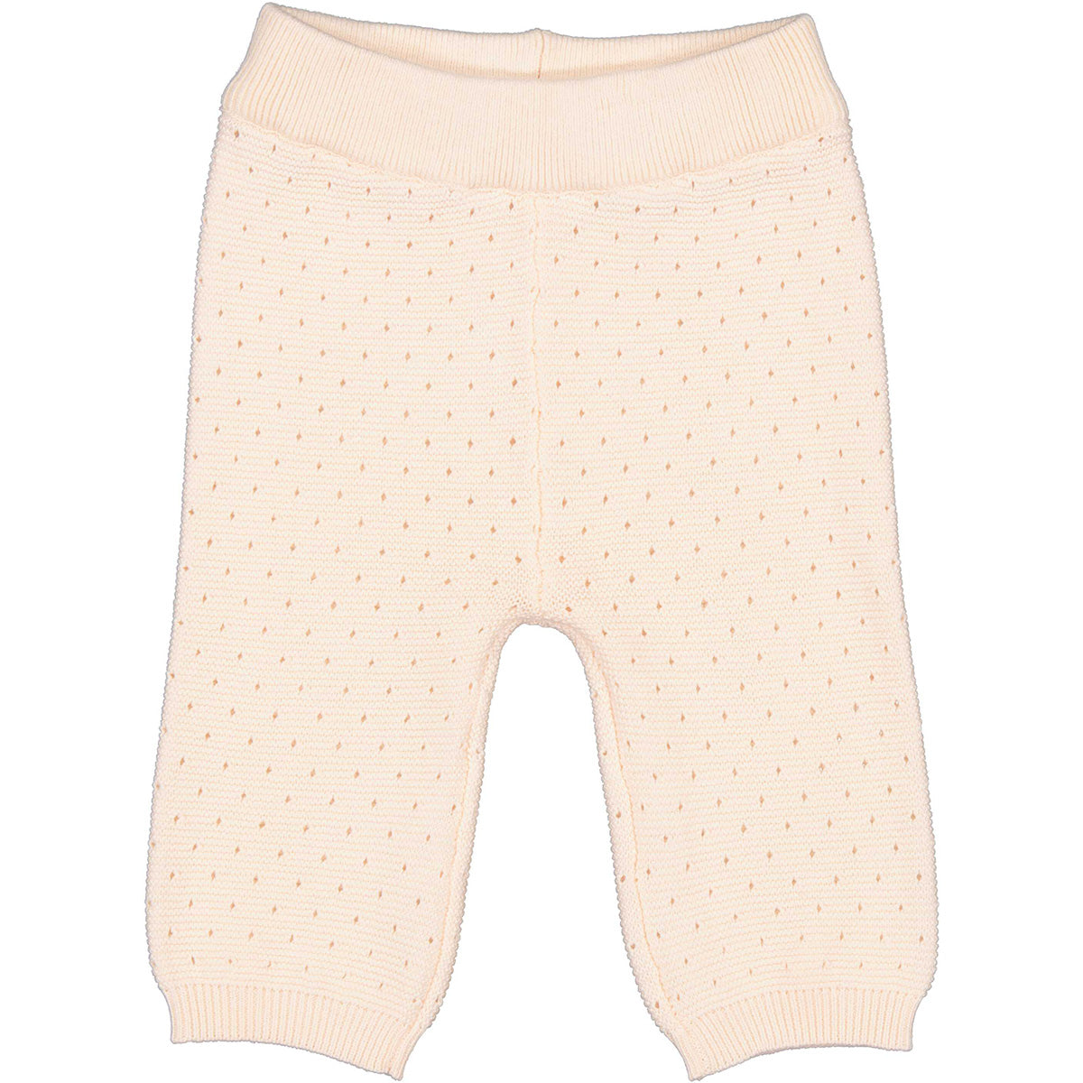 The Pira Pants from MarMar Copenhagen. Knitted pants for baby with elastic waist.