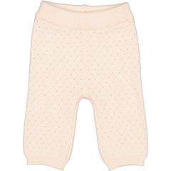 The Pira Pants from MarMar Copenhagen. Knitted pants for baby with elastic waist.