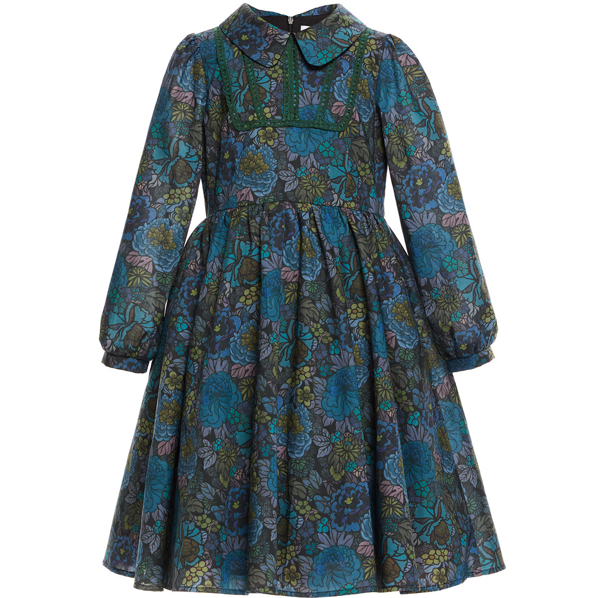 The Cotton Peter Pan Collar Dress Beatrice from Paade Mode. Floral patterned dress on a white background.