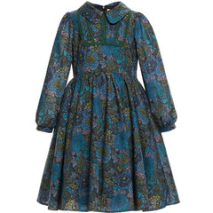 The Cotton Peter Pan Collar Dress Beatrice from Paade Mode. Floral patterned dress on a white background.
