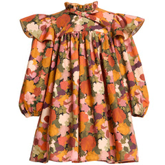 The Cotton Dress Sienna from Paade Mode in multicolor is a joyful burst of autumn garden hues.