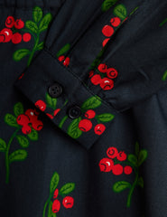 Lingonberries Woven Long Sleeve Dress