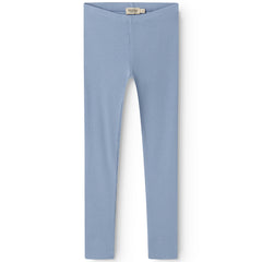 MarMar Copenhagen Leg leggings in blue ribbed cotton, soft stretch kids leggings with slim fit