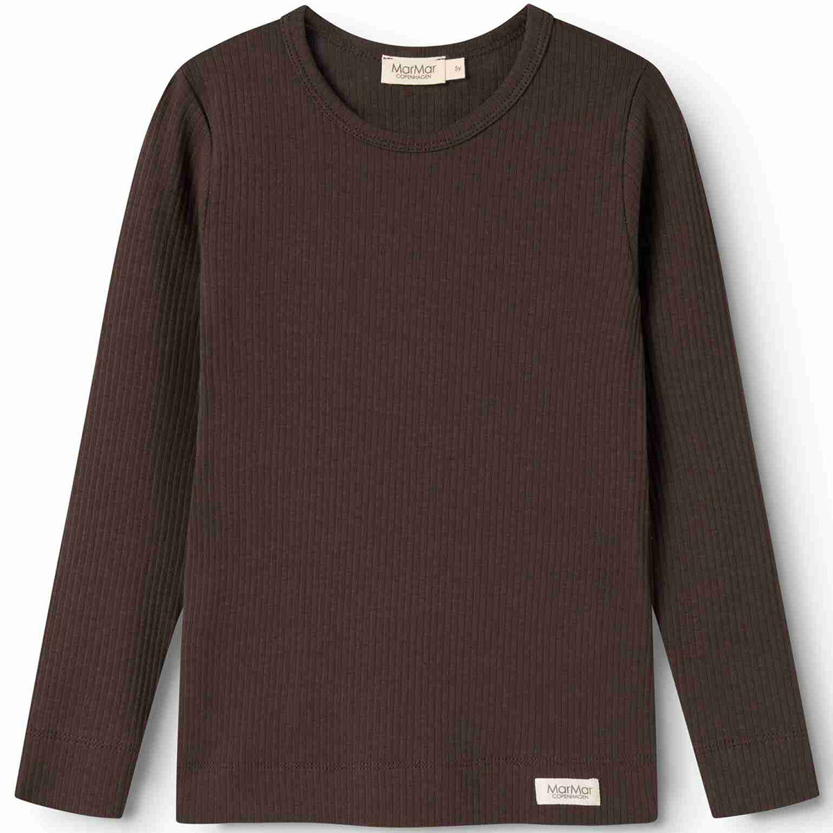 Plain Long Sleeve Tee by MarMar Copenhagen ribbed long sleeve crew neck top.