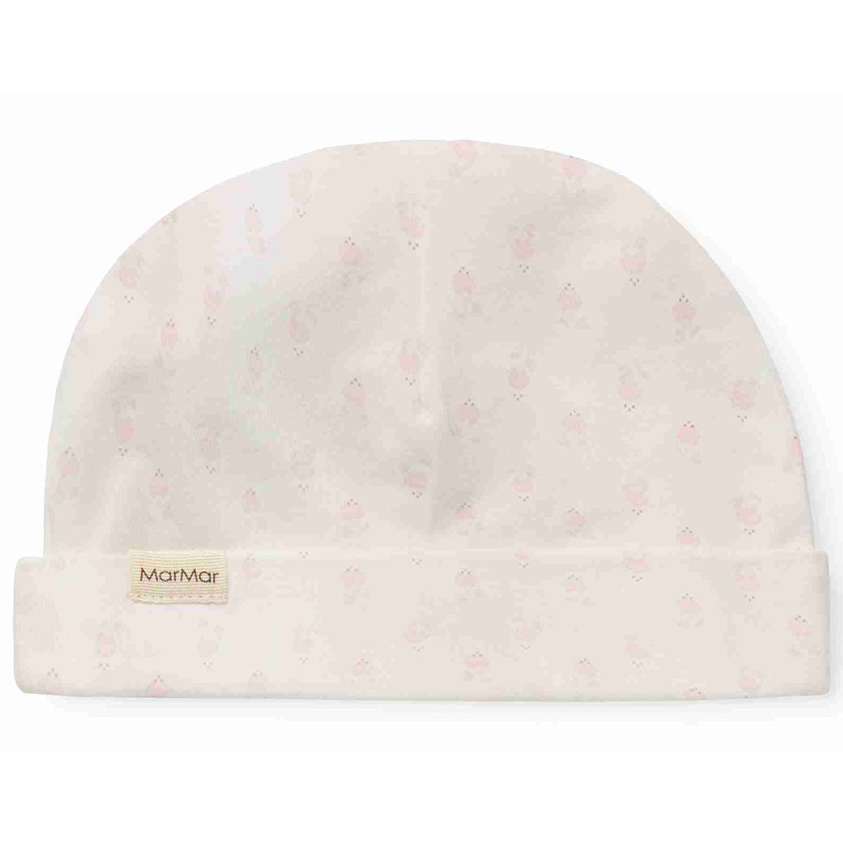 Aiko Hat by MarMar Copenhagen soft baby hat with delicate floral print and folded brim.