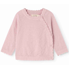 MarMar Copenhagen The Toll Knit Sweater soft knit baby cardigan with side buttons and textured pattern for everyday wear