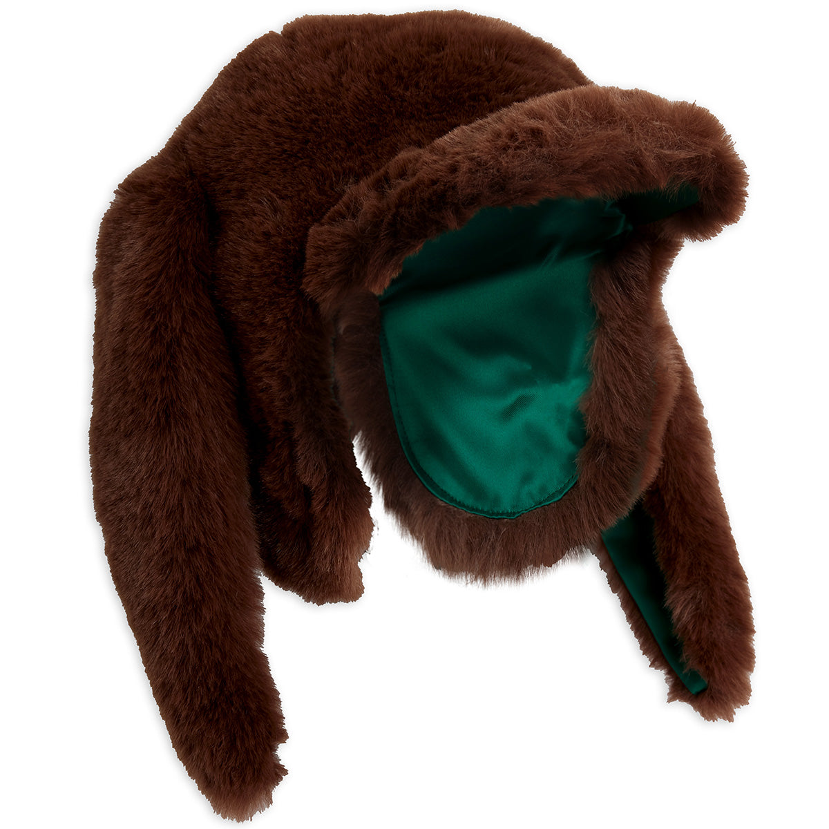 The Rabbit Ear Faux Fur Hat from Mini Rodini featuring playful animal ears, a front visor, and a cozy plush finish.