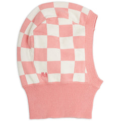 Mini Rodini The Chess Check Knitted Balaclava organic cotton with check pattern and ribbed opening