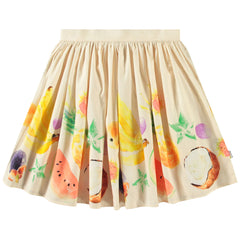 The Bonnie Skirt from Molo. Light yellow skirt in organic cotton poplin.