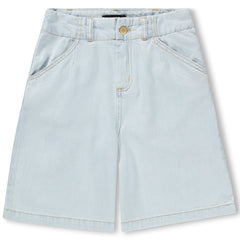 Alikami Shorts from Molo in light blue denim with button and zip closure, belt loops, and straight leg fit