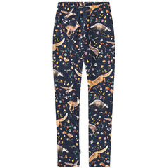 Niki Pants by Molo navy kids leggings with woodland animal and floral print