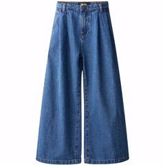 Aeisha Denim Pants from Molo in blue denim with a high waist, wide-leg silhouette and relaxed fit.
