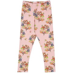 The Pale Rose Floral Legging from Christina Rohde features an all-over floral print on a soft pastel pink background. 